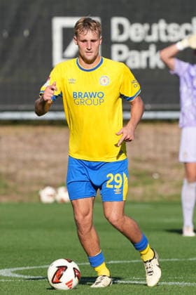 Lukas Frenkert, Eintracht Braunschweig, February 29, 2026, Bundesliga, Season 26–27, Eintracht Frankfurt vs. Eintracht Braunschweig, Deutsche Bank Park, Training Field, Friendly Match