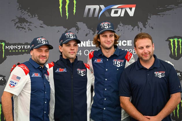 MOTOCROSS : 2026 FIM Motocross of Nations - ErnÃ e circuit - France - 02 10 2026 26 USA : Julien BEAUMER (KTM MXGP) - Levi KITCHEN (Kawasaki MX2) - Cooper WEBB (OPEN), during the 2026 FIM Motocross of Nations, on the ErnÃ e circuit, France, from October 2 to 4, 2026. ERNEE CIRCUITFrance  Copyright: xMPSxAGENCYx