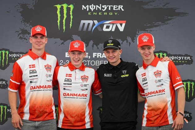 MOTOCROSS : 2026 FIM Motocross of Nations - ErnÃ e circuit - France - 02 10 2026 20 DENMARK : Mads FREDSOE (KTM MXGP) - Nicolai SKOVBJERG (Husqvarna MX2) - Mikkel HAARUP (Triumph Open), during the 2026 FIM Motocross of Nations, on the ErnÃ e circuit, France, from October 2 to 4, 2026. ERNEE CIRCUITFrance  Copyright: xMPSxAGENCYx