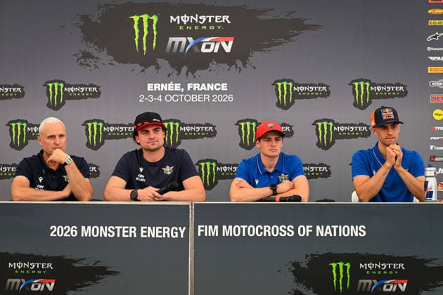 MOTOCROSS : 2026 FIM Motocross of Nations - ErnÃ e circuit - France - 02 10 2026 28 ITALY : Andrea ADAMO (KTM MXGP) - Ferruccio ZANCHI (Ducati MX2) - Alberto FORATO (Fantic Open), during the 2026 FIM Motocross of Nations, on the ErnÃ e circuit, France, from October 2 to 4, 2026. ERNEE CIRCUITFrance  Copyright: xMPSxAGENCYx