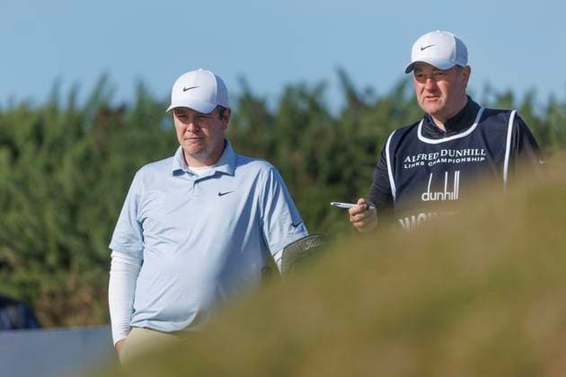 RECORD DATE NOT STATED 2nd October 2026; Kingsbarns Golf Links, St Andrews, Scotland; DP World Tour Golf, Alfred Dunhill Links Championship, Day 2; Robert Macintyre of Scotland on the fifth the tee DavidxYoung