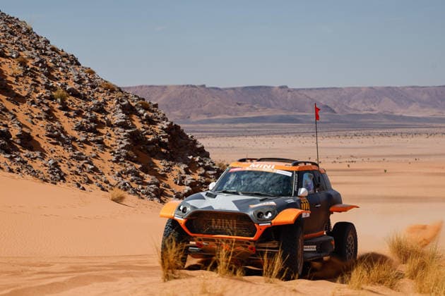 W2RC - RALLYE DU MAROC 2026 222 DE MEVIUS Guillaume (bel), BAUMEL Mathieu (fra), X-Raid Mini JCW 3.0i, X-Raid Team, FIA W2RC, ULT T1+, action, during the Stage 4 of the Rallye du Maroc 2026, 4th round of the 2026 WR2C Championship from October 2, 2026 around Zagora, Morocco - AgadirMorocco Copyright: xFREDERICxLExFLOCxHx