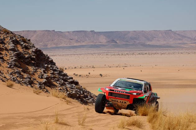 W2RC - RALLYE DU MAROC 2026 201 AL RAJHI Yazeed (ksa), ZENZ Dennis (ger), Toyota Hilux GR, Overdrive Racing, FIA W2RC, ULT T1+, action, during the Stage 4 of the Rallye du Maroc 2026, 4th round of the 2026 WR2C Championship from October 2, 2026 around Zagora, Morocco - AgadirMorocco Copyright: xFREDERICxLExFLOCxHx