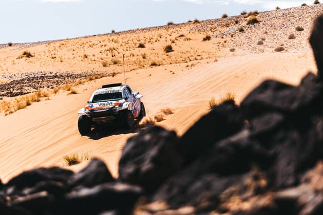 W2RC - RALLYE DU MAROC 2026 210 GARCES Hernan (chi), LATRACH Juan Pablo (chi), Toyota Hilux GR, Overdrive Racing, FIA W2RC, ULT T1+, action during the Stage 4 of the Rallye du Maroc 2026, 4th round of the 2026 WR2C Championship from October 2, 2026 around Zagora, Morocco - AgadirMorocco  Copyright: xDamienxSaulnierx