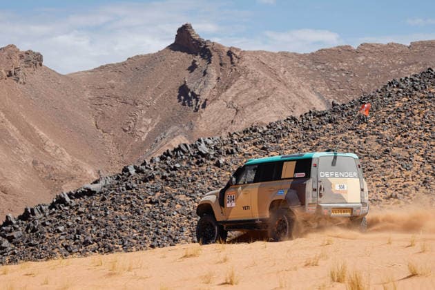 W2RC - RALLYE DU MAROC 2026 504 PRICE Sara (usa), BERRIMAN Sean (usa), Defender Dakar D7X-R, Defender Rally, FIA W2RC, STK STK, action, during the Stage 4 of the Rallye du Maroc 2026, 4th round of the 2026 WR2C Championship from October 2, 2026 around Zagora, Morocco - AgadirMorocco Copyright: xFREDERICxLExFLOCxHx