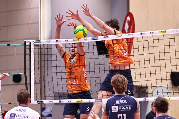 VOLLEYBALL - Coppa Pallavolo Senza Confini HARTBERG,AUSTRIA,02.OCT.26 - VOLLEYBALL - Coppa Pallavolo Senza Confini, TSV Hartberg vs ACH Volley Ljubljana. Image shows Gregor Ropret (Ljubljana).  GEPAxpictures xChrisxBauer