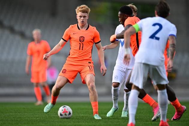MARIBOR , 02-10-2026 , Stadion Ljudski vrt , season 2026 2027 , UEFA EURO, EM, Europameisterschaft,Fussball U-21 Qualification football , match between Slovenia U-21 and Netherlands U-21, picture shows Netherlands U21, U 21 player Kees Smit Slovenia - Netherlands u21 x207823740x Copyright: