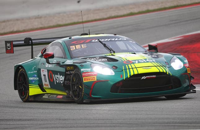 GT World Challenge Europe powered by AWS Barcelona 2026 Felice Jelmini of Comtoyou Racing drives an Aston Martin Vantage AMR GT3 EVO during free practice 1 of the GT World Challenge powered by AWS 2026 at the Barcelona-Catalunya Circuit in Barcelona, Spain, on October 2, 2026. Barcelona Barcelona Spain  Copyright: xUrbanandsportx originalFilename:valls-gtworldc261102_npO5x.jpg