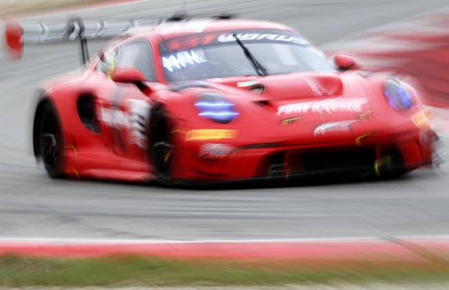 GT World Challenge Europe powered by AWS Barcelona 2026 Aliaksandr Mayikhin of Pure Rxcing drives a Porsche 911 GT3 R (992) EVO during free practice 1 of the GT World Challenge powered by AWS 2026 at the Barcelona-Catalunya Circuit in Barcelona, Spain, on October 2, 2026. Barcelona Barcelona Spain  Copyright: xUrbanandsportx originalFilename:valls-gtworldc261102_np9Rv.jpg