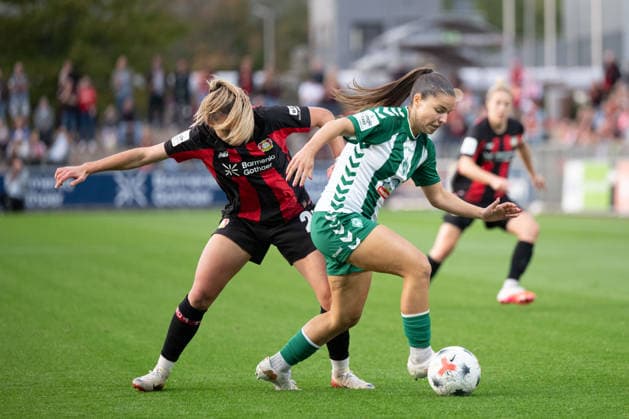 Luna Vanzeir 30, Werder Bremen Women in Action, Bayer 04 Leverkusen Women vs. SV Werder Bremen Women, Soccer, Google Pixel Women s Bundesliga, Matchday 6, 2026–2027, October 2, 2026 DFB regulations prohibit any use of photographs as image sequences and or quasi-video Leverkusen, North Rhine-Westphalia, Germany Copyright: xkolbert-press MarkusxVerwimpx