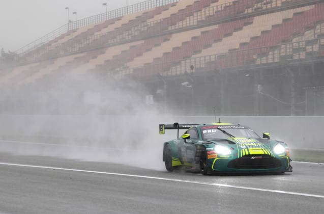 GT World Challenge Europe powered by AWS Barcelona 2026 Kobe Pauwels of Comtoyou Racing drives an Aston Martin Vantage AMR GT3 EVO during free practice 2 of the GT World Challenge Europe powered by AWS 2026 at the Barcelona-Catalunya Circuit in Barcelona, Spain, on October 2, 2026. Barcelona Barcelona Spain  Copyright: xUrbanandsportx originalFilename:valls-gtworldc261102_npFjt.jpg