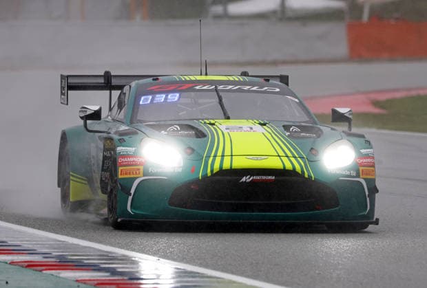 GT World Challenge Europe powered by AWS Barcelona 2026 Arthur Dorison, of Comtoyou Racing, drives an Aston Martin Vantage AMR GT3 EVO during free practice 2 of the GT World Challenge Europe powered by AWS 2026, at Barcelona-Catalunya Circuit, in Barcelona, Spain, on October 2, 2026. Barcelona Barcelona Spain  Copyright: xUrbanandsportx originalFilename:valls-gtworldc261102_npHdP.jpg