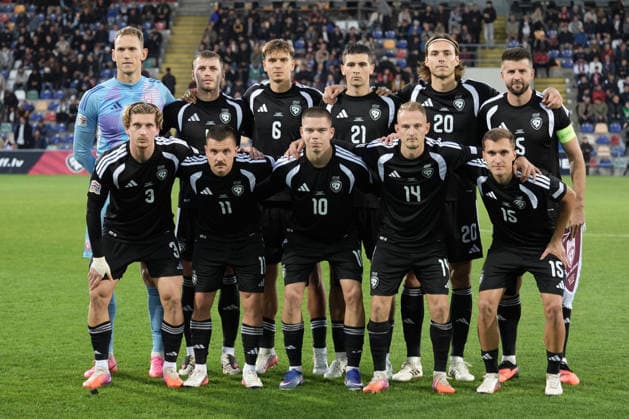 Team Latvia players stand for photo before their UEFA Nations League Group C2 football game between Latvia and Montenegro in Riga, Latvia, Fri, Oct. 2, 2026. Riga Latvia Copyright: xRomanxKoksarovx RKV09660.JPG
