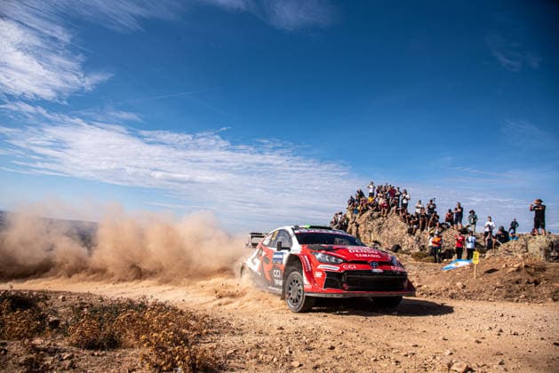 IPA89225970 - Elfyn Evans (GBR) and Scott Martin (GBR) in a Toyota GR Yaris Rally1 in action during the FIA WRC, Motorsport Rallye, WM Rally Italia Sardegna in Alghero, Italy, on October 1–4, 2026.  Copyright: xFedericoxManoni IPAxSportx xx IPA89225970