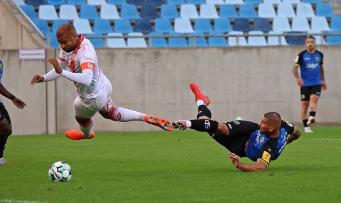 October 2, 2026, Soccer, Men s, Friendly Match, 2026–2027 Season, 1 FC Saarbrücken vs. AS Nancy Lorraine, Nicolas Saint Ruf (AS Nancy Lorraine) vs. Kai Brünker (1 FC Saarbrücken), Ludwigsparkstadion, Saarbrücken, Saarland, Germany Copyright: xFabianxKleerx
