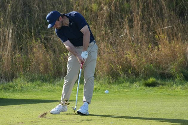 RECORD DATE NOT STATED 2nd October 2026; Kingsbarns Golf Links, Kingsbarns, Scotland; DP World Tour Golf, Alfred Dunhill Links Championship, Day 2; Alex Fitzpatrick plays his tee shot on the 2nd hole AlecxBrown