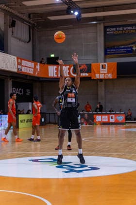 CJ Hines Kreisbau Kirchheim Knights, 02 GER, OrangeAcademy vs. Kreisbau Kirchheim Knights, Barmer 2 Basketball Bundesliga, Matchday 2, 2026–2027 Season, October 2, 2026, Germany, OrangeAcademy vs. Kreisbau Kirchheim Knights, Barmer 2 Basketball Bundesliga, Matchday 2, 2026–2027 Season, October 2, 2026, Neu Ulm Copyright: xEibner-Pressefoto NinaxSanderx EP_NSR