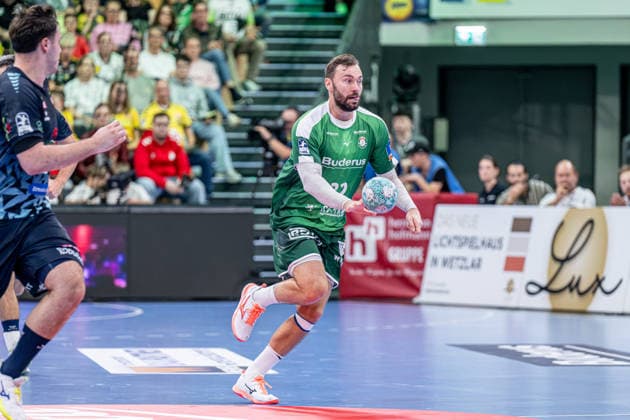 OPEL Handball Bundesliga: HSG Wetzlar vs. Rhein Neckar Löwen, October 2, 2026; Nikolaj Laesoe (HSG Wetzlar), 32; OPEL Handball Bundesliga: HSG Wetzlar vs. Rhein Neckar Löwen (Wetzlar), October 2, 2026 Copyright: xBEAUTIFULxSPORTS Roeczeyx