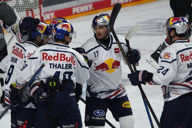 Cologne, DEL, 2026–2027 season, Kölner Haie vs. EHC Red Bull Munich, October 2, 2026, Lanxess Arena, Cologne; EHC Red Bull Munich celebrates