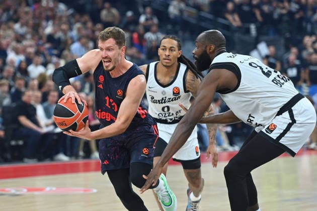Andreas OBST FCB Play, Head-to-Head Matchup Against Tonye Frank Jekiri Belgrade, EuroLeague Basketball, 2026–2027 Season, FC Bayern Munich vs. Partizan Belgrade on October 2, 2026, S A P G A R D EN