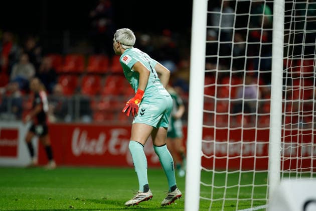 Soccer I Women s I 2026–2027 Season I Bundesliga I Bayer 04 Leverkusen vs. Werder Bremen I October 2, 2026 Vanessa Fischer 1, Werder Bremen Action Goalkeeper Leverkusen Ulrich Haberland Stadium North Rhine-Westphalia Germany Copyright: xLobeca CedricxSiefkerx