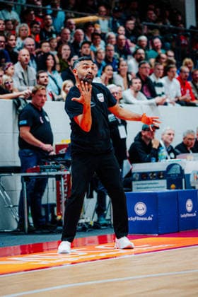 BB 2BL SBB Boerde Baskets vs. Giessen 46ers Achmadschah Zazai SBB Boerde Baskets during the 2026–2027 season in the 2nd Barmer Basketball Bundesliga Pro A on Matchday 2, SBB Baskets and Giessen 46ers at the Wolfgang Lakenmacher Hall on October 2, 2026, in Magdeburg, Saxony-Anhalt, Germany
