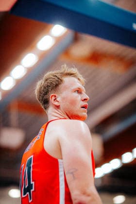 BB 2BL SBB Boerde Baskets Giessen 46ers Luis Elias König Figge GIESSEN 46ers during the 2026–2027 season in the 2nd Barmer Basketball Bundesliga Pro A on Matchday 2, SBB Baskets and Giessen 46ers at the Wolfgang Lakenmacher Hall on October 2, 2026, in Magdeburg, Saxony-Anhalt, Germany