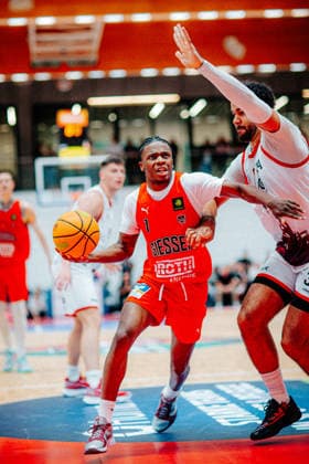 BB 2BL SBB Boerde Baskets vs. Giessen 46ers Marcus Evans SBB Boerde Baskets during the 2026–2027 season in the 2nd Barmer Basketball Bundesliga Pro A on Matchday 2, SBB Baskets vs. Giessen 46ers at the Wolfgang Lakenmacher Halle on October 2, 2026, in Magdeburg, Saxony-Anhalt, Germany