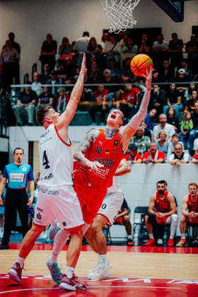 BB 2BL SBB Boerde Baskets vs. Giessen 46ers Robin Benzing GIESSEN 46ers with Brock Boone Gardner SBB Boerde Baskets during the 2026–2027 season in the 2nd Barmer Basketball Bundesliga Pro A on Matchday 2: SBB Baskets vs. Giessen 46ers at the Wolfgang Lakenmacher Halle on October 2, 2026, in Magdeburg, Saxony-Anhalt, Germany