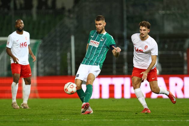 9 Selim Ajkic, VfB Lübeck, 3 Albin Nishori Eimsbütteler TV Men’s Soccer I Regionalliga Nord I 2026–2027 Season I Matchday 12 I VfB Lübeck vs. Eimsbütteler TV I October 2, 2026 I Stadion an der Lohmühle