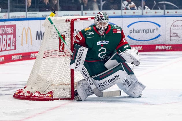 Tobias Ancicka, Goaltender, Augsburger Panther, 45 GER, Augsburger Panther vs. Grizzlys Wolfsburg, Ice Hockey, DEL, 2026–2027 Season, Matchday 4, October 2, 2026. Photo: HMB Media, Franz Feiner Copyright: HMBxMedia FranzxFeiner