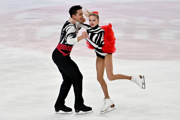 LJUBLJANA; SLOVENIJA - OCTOBER 02: Maite van Mulders and Tudor Dominic Andrei of Romania in action during the Junior Ice Dance - Rhythm Dance on the ISU Figure skating, Eiskunstlauf Junior Grand Prix Ljubljana 2026 in Hala Tivoli on October 02, 2026 in Ljubljana, Slovenia. (Photo by Igor Kupljenik Sports Press Photo). Copyright: xIgorxKupljenikx xSPPx Sportspressphoto_SPR243816