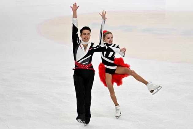 LJUBLJANA; SLOVENIJA - OCTOBER 02: Maite van Mulders and Tudor Dominic Andrei of Romania in action during the Junior Ice Dance - Rhythm Dance on the ISU Figure skating, Eiskunstlauf Junior Grand Prix Ljubljana 2026 in Hala Tivoli on October 02, 2026 in Ljubljana, Slovenia. (Photo by Igor Kupljenik Sports Press Photo). Copyright: xIgorxKupljenikx xSPPx Sportspressphoto_SPR243817