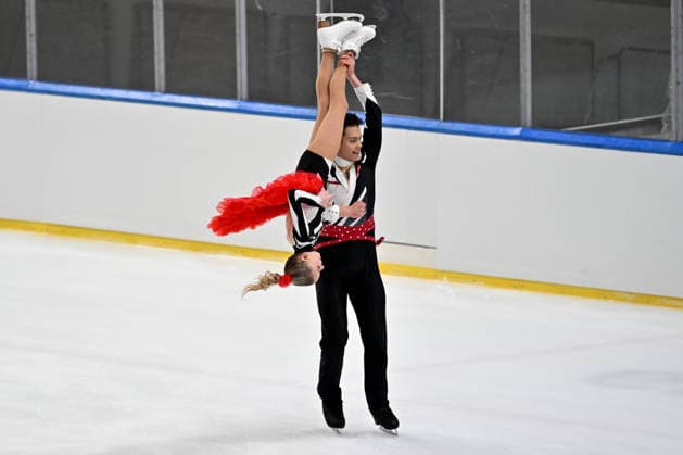 LJUBLJANA; SLOVENIJA - OCTOBER 02: Maite van Mulders and Tudor Dominic Andrei of Romania in action during the Junior Ice Dance - Rhythm Dance on the ISU Figure skating, Eiskunstlauf Junior Grand Prix Ljubljana 2026 in Hala Tivoli on October 02, 2026 in Ljubljana, Slovenia. (Photo by Igor Kupljenik Sports Press Photo). Copyright: xIgorxKupljenikx xSPPx Sportspressphoto_SPR243820