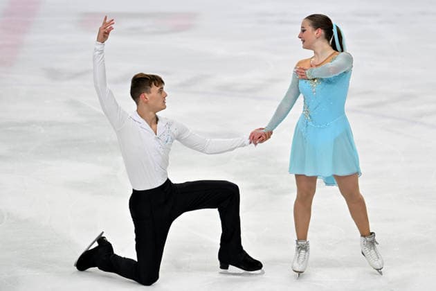 LJUBLJANA; SLOVENIJA - OCTOBER 02: Barbora Klesalova and Matej Klesal of Czech Republic in action during the Junior Ice Dance - Rhythm Dance on the ISU Figure skating, Eiskunstlauf Junior Grand Prix Ljubljana 2026 in Hala Tivoli on October 02, 2026 in Ljubljana, Slovenia. (Photo by Igor Kupljenik Sports Press Photo). Copyright: xIgorxKupljenikx xSPPx Sportspressphoto_SPR243827