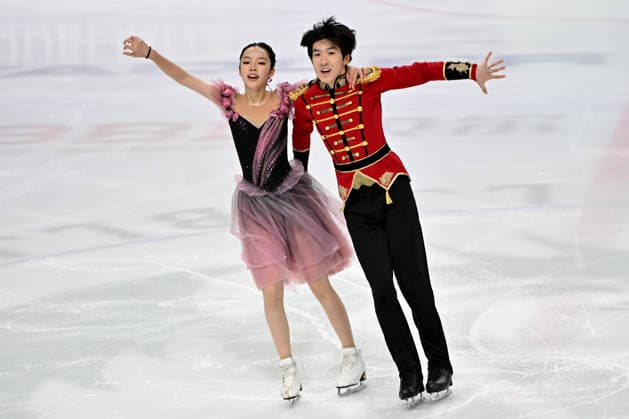 LJUBLJANA; SLOVENIJA - OCTOBER 02: Yixuan Wang and Shiqi Guan of China in action during the Junior Ice Dance - Rhythm Dance on the ISU Figure skating, Eiskunstlauf Junior Grand Prix Ljubljana 2026 in Hala Tivoli on October 02, 2026 in Ljubljana, Slovenia. (Photo by Igor Kupljenik Sports Press Photo). Copyright: xIgorxKupljenikx xSPPx Sportspressphoto_SPR243843