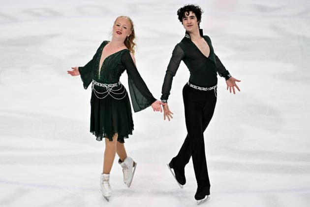 LJUBLJANA; SLOVENIJA - OCTOBER 02: Lara Sundberg and Hector Gonzalez Elvira of Spain in action during the Junior Ice Dance - Rhythm Dance on the ISU Figure skating, Eiskunstlauf Junior Grand Prix Ljubljana 2026 in Hala Tivoli on October 02, 2026 in Ljubljana, Slovenia. (Photo by Igor Kupljenik Sports Press Photo). Copyright: xIgorxKupljenikx xSPPx Sportspressphoto_SPR243874