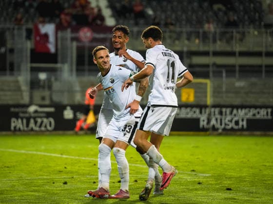 October 2, 2026, xwppx, Southwest Regional Soccer League, SV Sandhausen vs. 1. FC Kaiserslautern II – Jubilation after Marco Kehl Gomez s 1-0 goal for SV Sandhausen