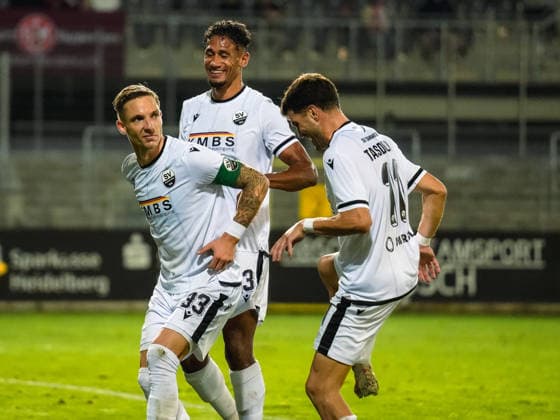October 2, 2026, xwppx, Southwest Regional Soccer League, SV Sandhausen vs. 1. FC Kaiserslautern II – Jubilation after Marco Kehl Gomez s 1-0 goal for SV Sandhausen