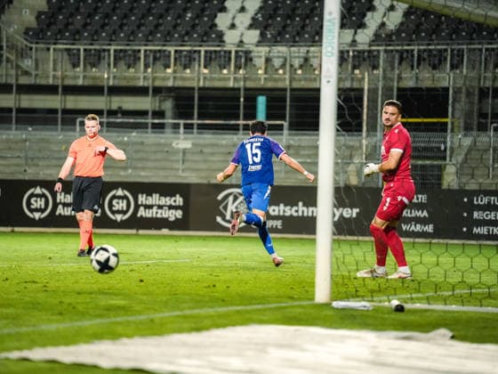 October 2, 2026, xwppx, Regional League Southwest Soccer, SV Sandhausen vs. 1 FC Kaiserslautern II: Dion Hofmeister of 1 FC Kaiserslautern II celebrates after the 1-1 draw on a penalty kick