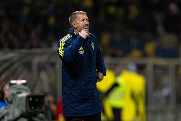 261002 Coach Graham Potter of Sweden during the Nations League soccer match between Bosnia and Herzegovina and Sweden on October 2, 2026 in Zenica. Photo by Ludvig Thunman. BILDBYRAN code LT LT0823 soccer football fotball Nations League UEFA Nations League Bosnia and Herzegovina Sweden Sweden A BBENG  Copyright: LUDVIGxTHUNMAN BB261002LT081