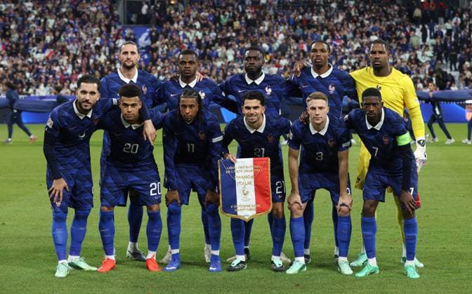 UEFA Nations League - France v Italy PARIS, FRANCE, OCTOBER 02: France national team, Nationalteam photo ahead of kick off during The UEFA Nations League Group Stage match in Group A1 between France v Italy at Stade de France Stadium, Paris France, on October 02. (Photo by Daniel Weir) Paris Stade de France FRANCE Copyright: xDanielxWeir SportsxPressxPhotox Sportspressphoto_SPR243894