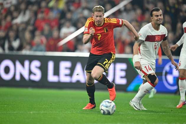 Belgium v Turkey - UEFA Nations League 2026 LIEGE, BELGIUM - OCTOBER 02 : De Bruyne Kevin forward of Belgium scores a goalduring the UEFA Nations League tournament league phase matchday 3 group A1 match between Belgium and Turkey on October 2, 2026 in Liege, Belgium, 02 10 2026 Liege Belgium  Copyright: xNicoxVereeckenx