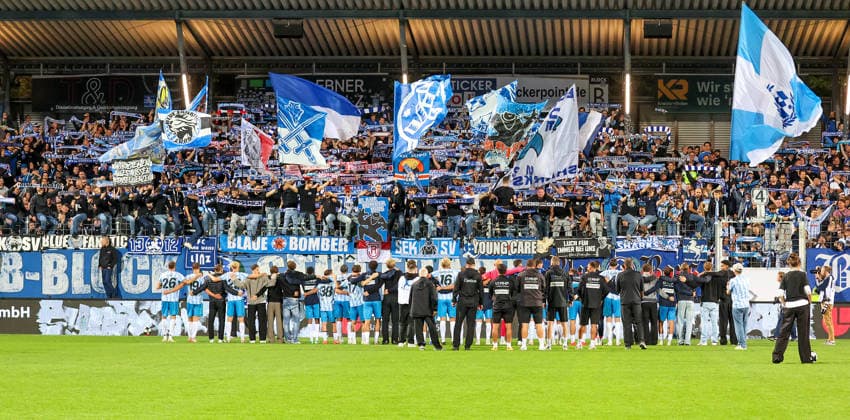 October 2, 2026, Germany, Stuttgart, Soccer, Regionalliga Southwest, SV Stuttgarter Kickers vs. Kickers Offenbach, Celebration, Kickers victory celebration