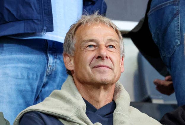 October 2, 2026, Germany, Stuttgart, Soccer, Regionalliga Südwest, SV Stuttgarter Kickers vs. Kickers Offenbach, Jürgen Klinsmann in the stands