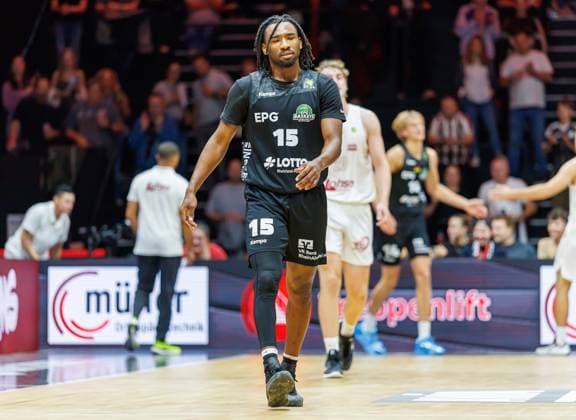 October 2, 2026 Basketball Season 2026–2027 2nd Bundesliga Pro A Matchday 2 Nuremberg Falcons Basketball Club (NBC) vs. EPG Baskets Koblenz Sports photo by Zink DaMa xdaxmax Chase Johnson 15, EPG Guardians Koblenz Disappoints Disappointment