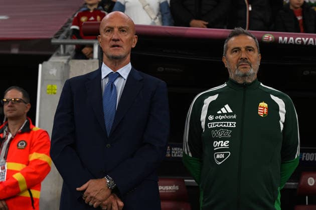 IPA89230173 - Coach Marco Rossi of Hungary during the Nations League phase, Matchday 3, League B Group B2, between Hungary and Georgia, on October 2, 2026, at the Puskás Arena in Budapest, Hungary  Copyright: xVincenzoxOrlando IPAxSportx xx IPA89230173
