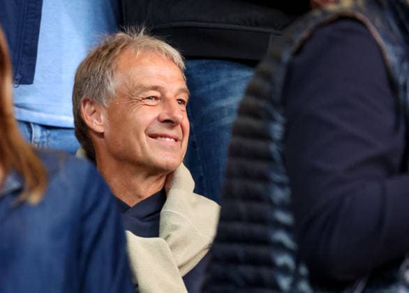 October 2, 2026, Germany, Stuttgart, Soccer, Regionalliga Südwest, SV Stuttgarter Kickers vs. Kickers Offenbach, Jürgen Klinsmann in the stands