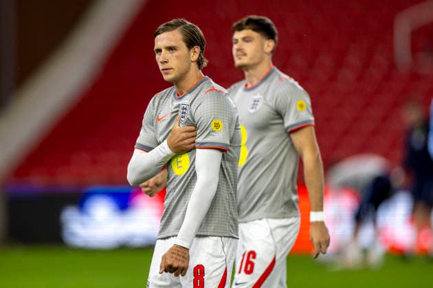 RECORD DATE NOT STATED 2nd October 2026; bet365 Stadium, Stoke-on-Trent, England; UEFA U21, U 21 Championship Qualification Football, England U21 versus Slovakia U21; Sydie Peck of England during the warm up TimxWilliams