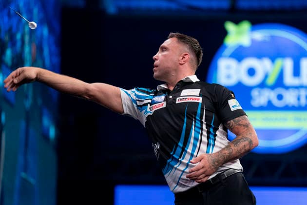2026 BOYLE Sports World Grand Prix Gerwyn Price throws during the 2026 Boyle Sports World Grand Prix Quarter-Finals at Mattioli Arena, Leicester, United Kingdom on 2 October 2026 Credit: Alex Young Every Second Media Editorial use only. All images are copyright Every Second Media Limited. No images may be reproduced without prior permission. Copyright: xIMAGO EveryxSecondxMediax ESM-2197-0026 AlexxYoungx xEveryxSecondxMediax
